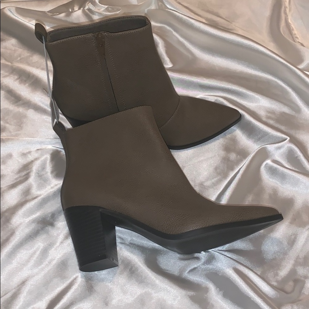 Faux Leather Brown Boots